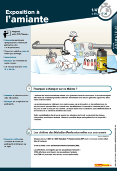 Fiches quart heure sécurité " Exposition à l'amiante "