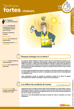 Fiches quart heure sécurité " Travail sous fortes chaleurs "