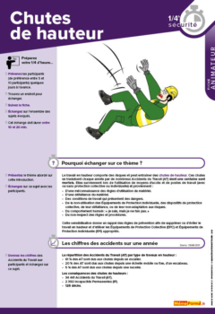 Fiches quart heure sécurité " Chutes de hauteur "