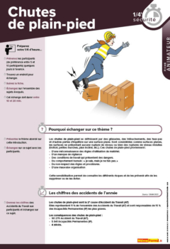 Fiches quart heure sécurité " Chutes de plain-pied "
