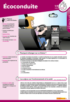 Fiches quart heure sécurité " Éconconduite "