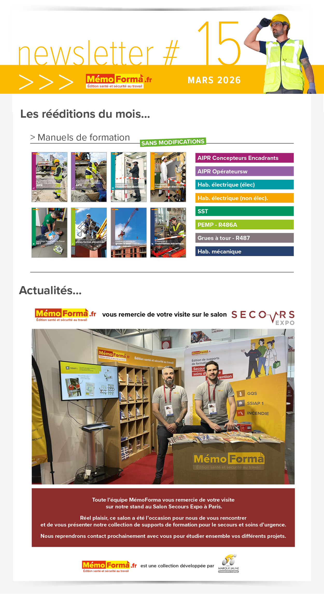 Newsletter 15 Mars 2026