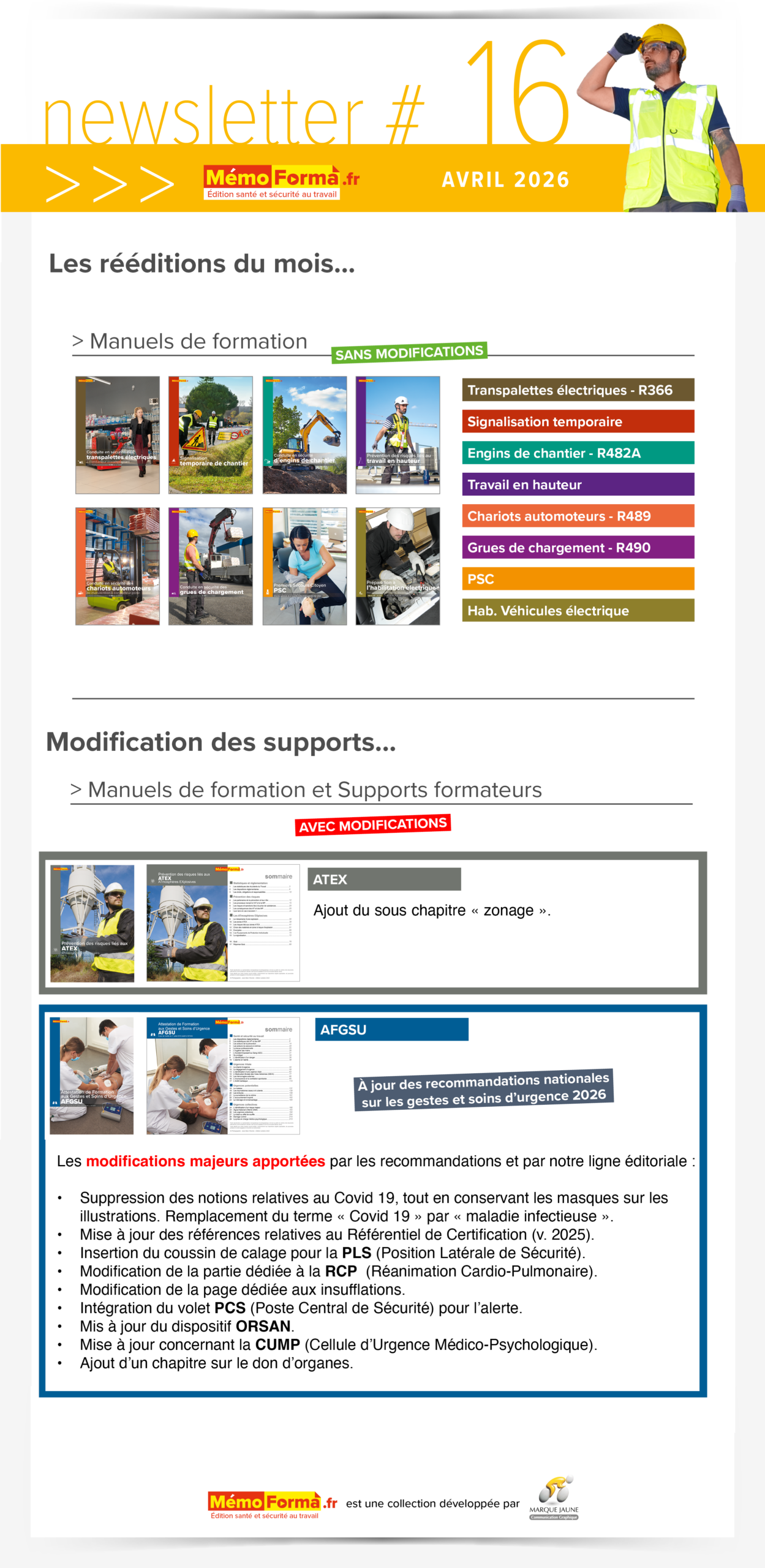 Newsletter 16 Avril 2026