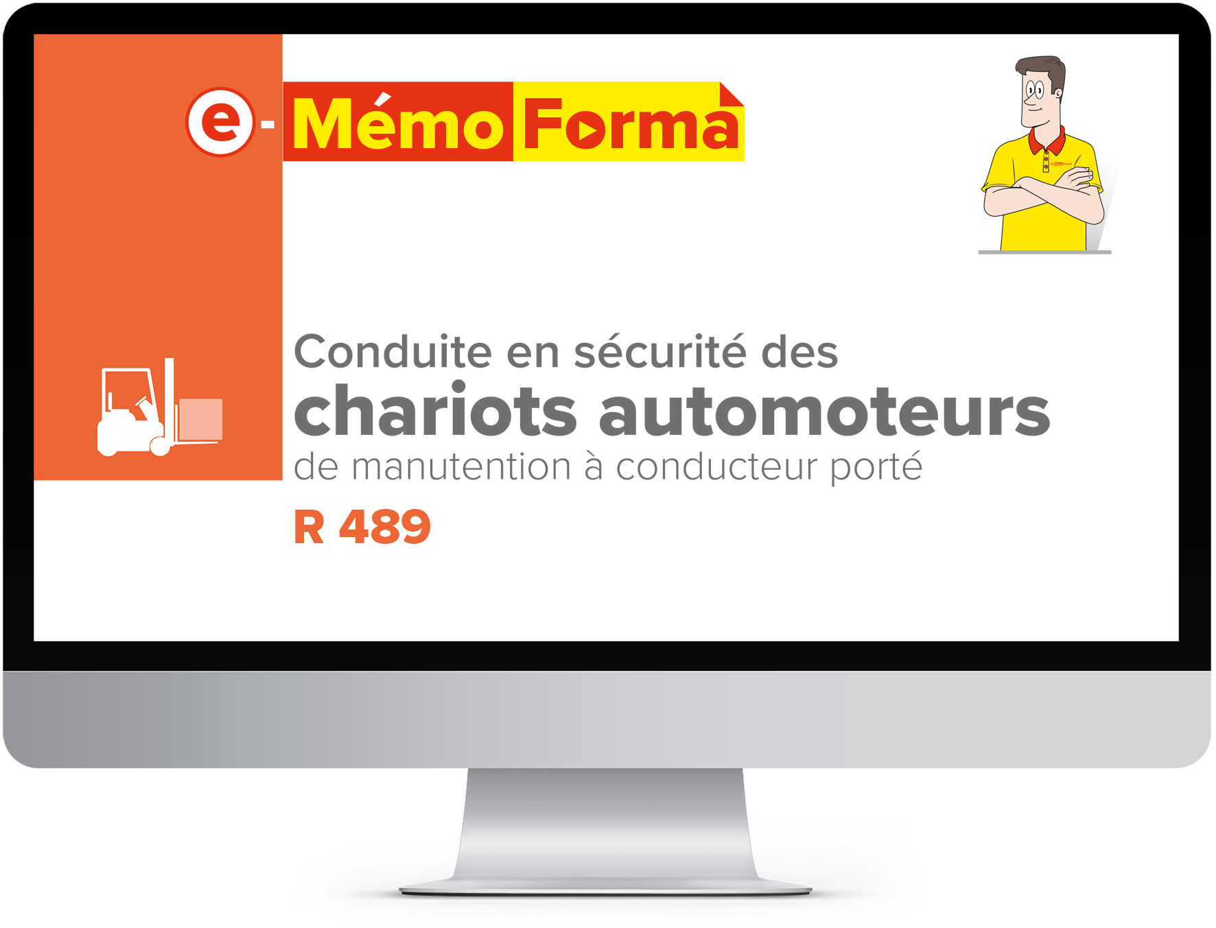 Formation en ligne e-MémoForma – Conduite en sécurité des chariots automoteurs de manutention à conducteur porté - MémoForma.fr