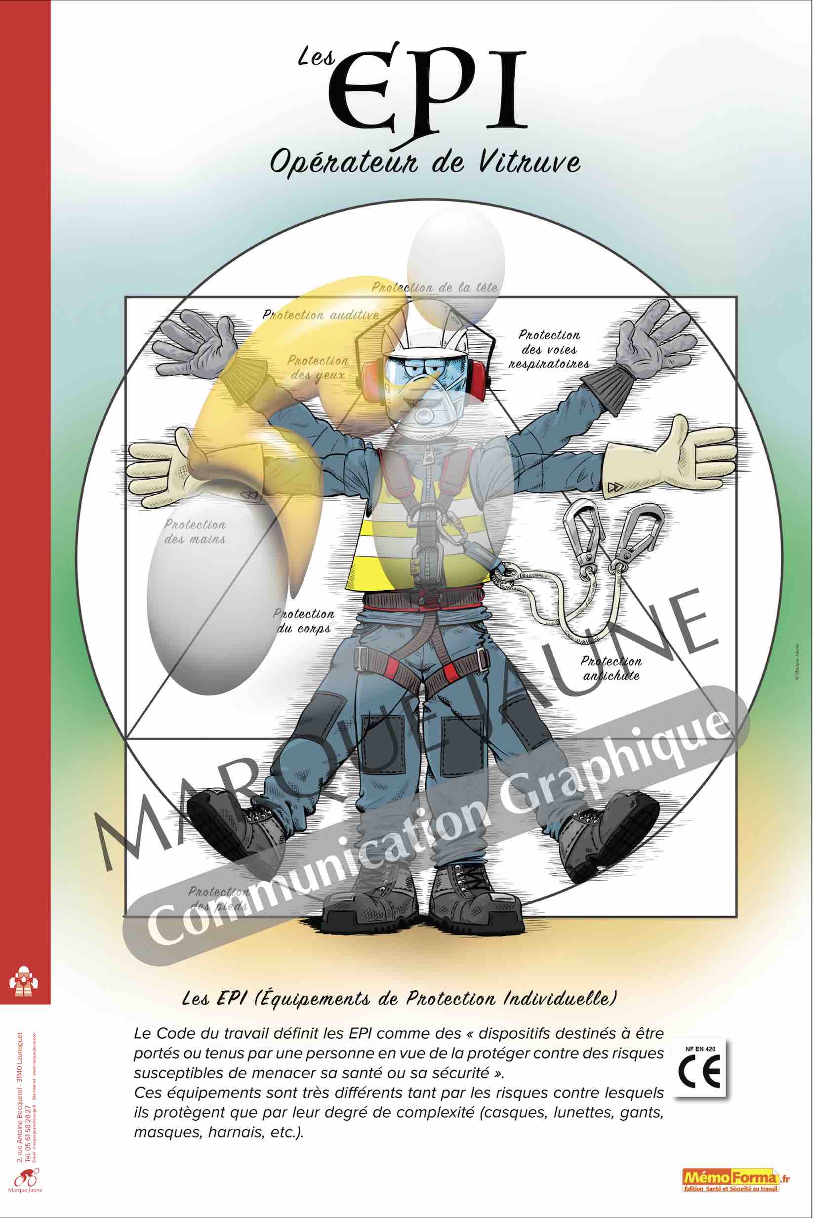 Poster EPI : Homme de Vitruve 40×60