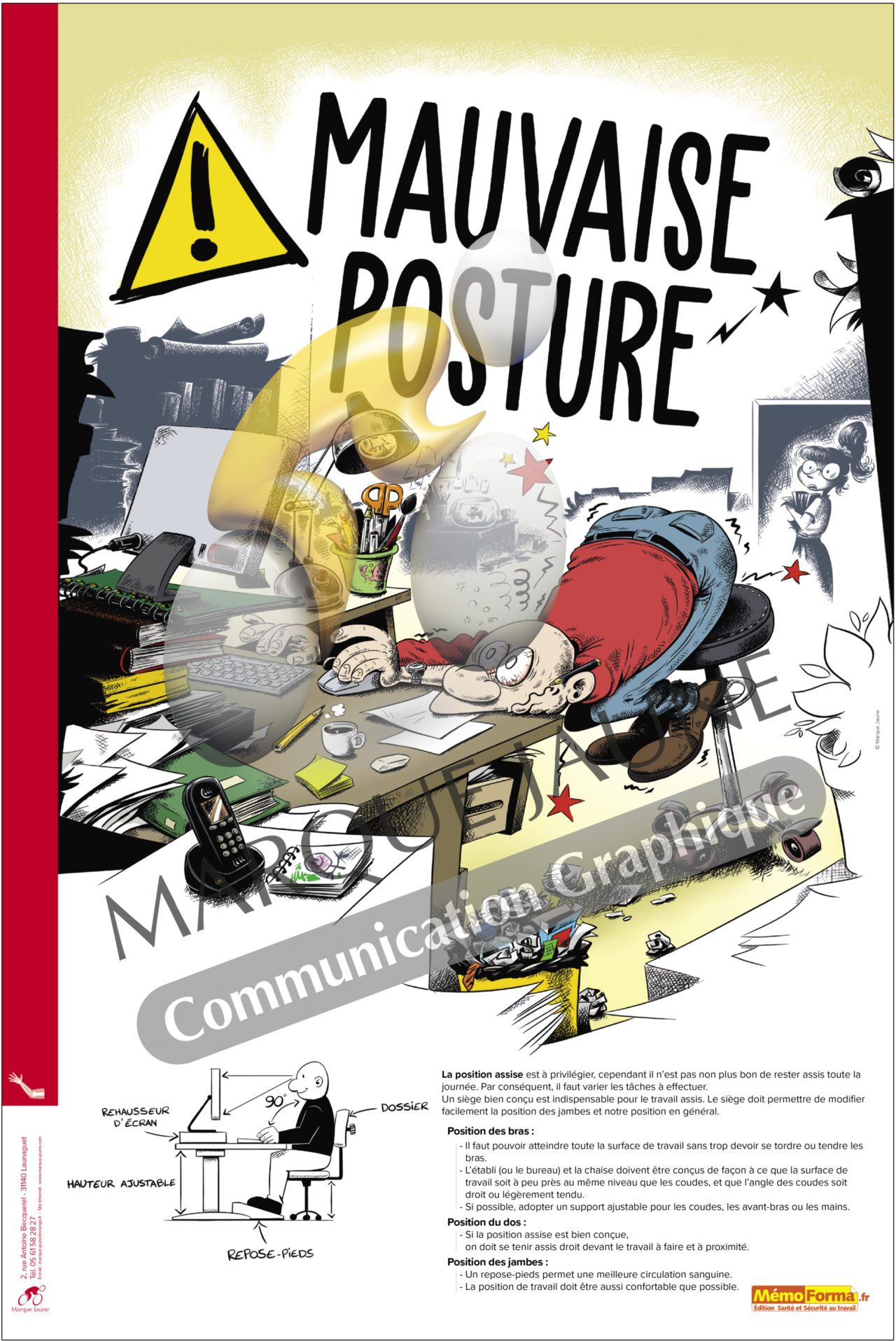 Poster « Mauvaise posture » sur votre poste de travail