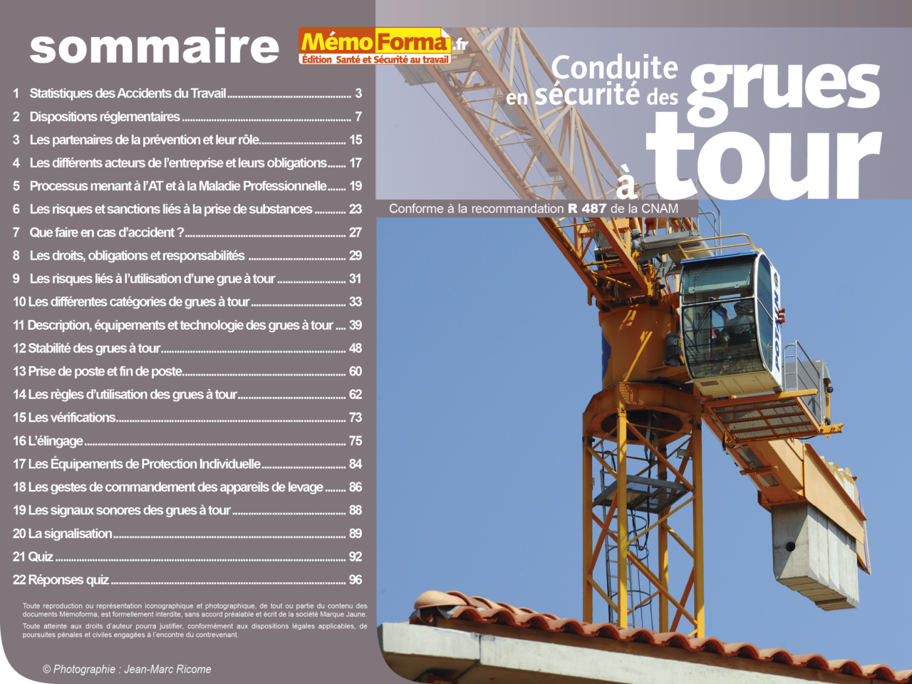 grue a tour vocabulaire