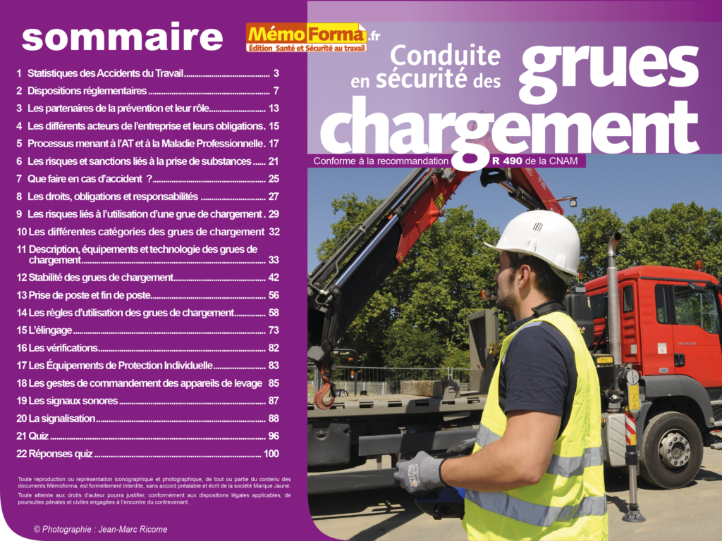 Support formateur – Conduite en sécurité des grues de chargement - MémoForma.fr