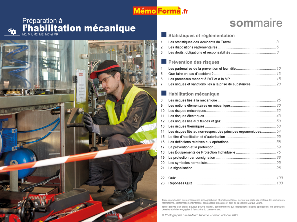 Support formateur – Préparation à l’habilitation mécanique - MémoForma.fr