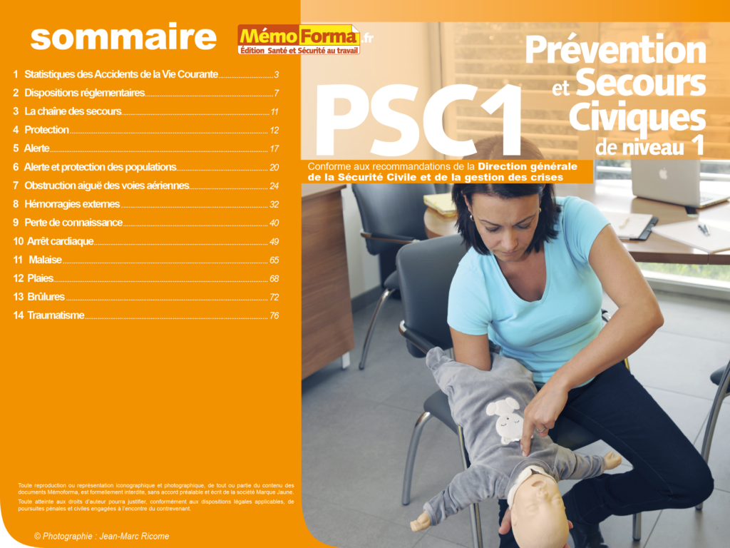 Support formateur – Prévention et Secours Civiques de niveau 1 - MémoForma.fr
