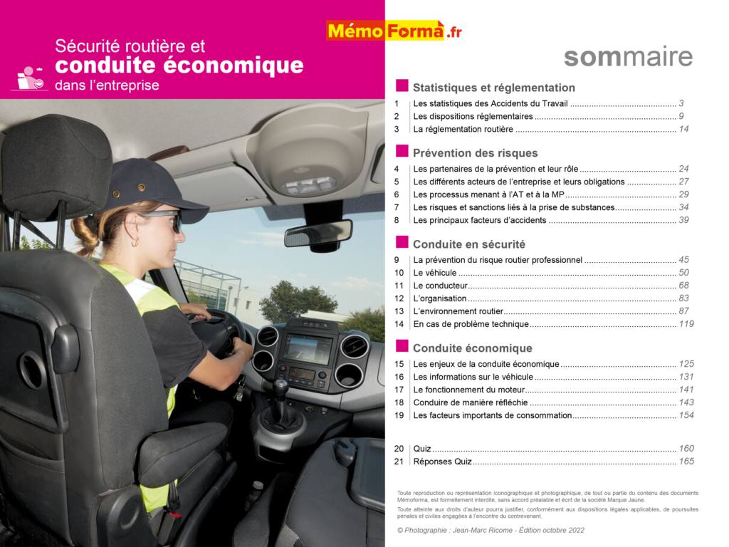 Support formateur – Sécurité Routière et conduite économique dans l'entreprise - MémoForma.fr