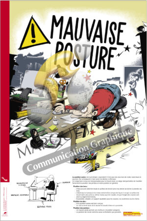 Poster posture : Mauvaise posture 40×60