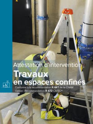 Carte d'attestation d'intervention en espaces confinés