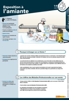 Fiches quart heure sécurité " Exposition à l'amiante "