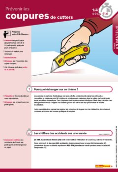 Fiches quart heure sécurité " Prévenir les coupures de cutters "