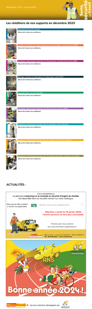 Newsletter Janvier 2024