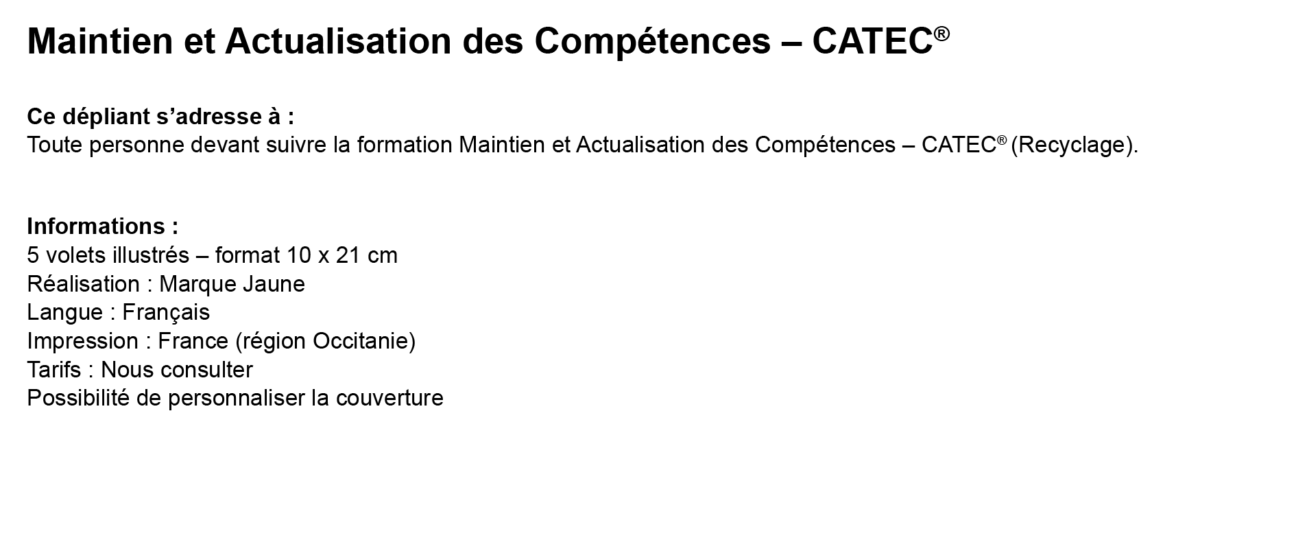 Image Depliant CATEC